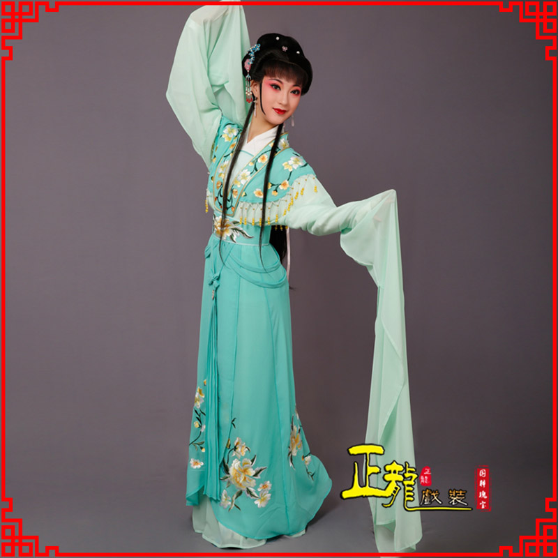 芜湖青衣水袖戏服演出服 云肩花旦衣